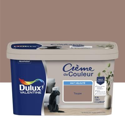 Peinture Crème De Couleur  Mat Taupe 2,5 L - DULUX VALENTINE