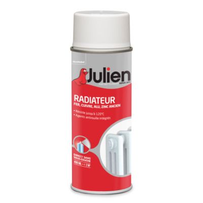 Peinture en aérosol spéciale radiateur blanc brillant 400 ml - JULIEN