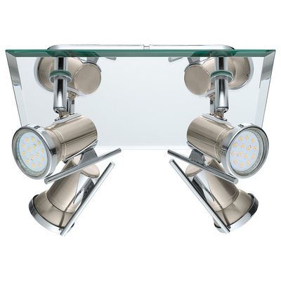 Plafonnier verre miroir Tamara GU10 4 x 240 lumens IP44 EGLO