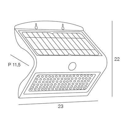 Applique solaire détecteur de mouvement SKYLIGHT 850 lumens COREP