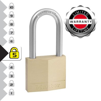 Cadenas à clés largeur 40 mm en laiton avec anse haute 38 mm MASTER LOCK