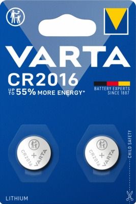 Piles lithium 3V CR2016 par 2 VARTA