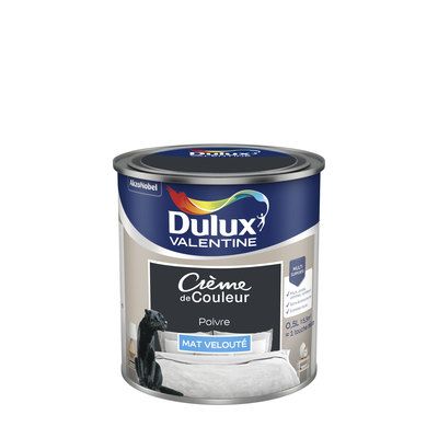 Peinture Crème de couleur Poivre mat 500 ml - DULUX VALENTINE