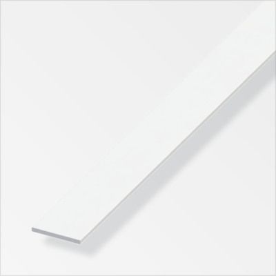 Profilé plat 30 x 3 mm PVC blanc 2.5 m ALFER