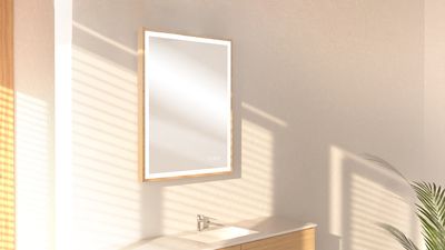 Miroir en bois lumineux 75 X 60 cm Swann Wood MP GLASS