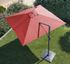 Parasol déporté 3 x 3 m inclinable et orientable rouge mât aluminium PROLOISIRS