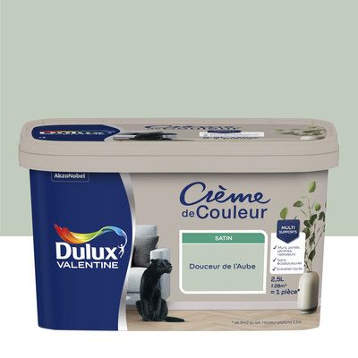 Peinture Crème de Couleur Douceur de l'Aube satin 2,5 l - DULUX VALENTINE