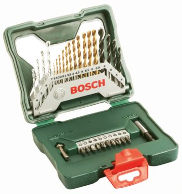 Mallette de 30 pièces pour perçage et vissage bois métal béton Xline Titane BOSCH