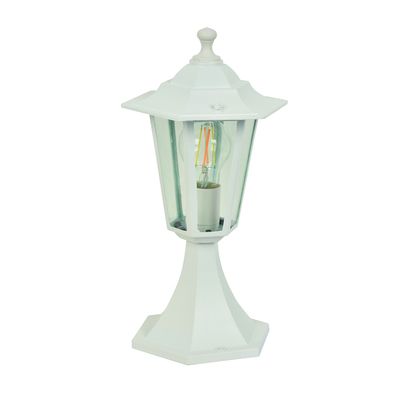 Borne extérieure VALENCE 30cm aluminium blanc E27 60W IP54 COREP