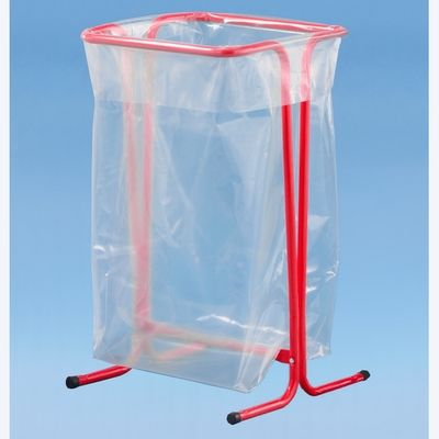 Support sac poubelle fixe sans roulettes rouge pour sac 100/110 litres  MOTTEZ