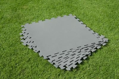 Tapis de sol puzzle gris