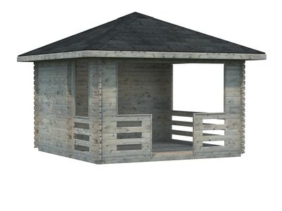 Kiosque bois Gris Julie 10,5m2 PALMAKO