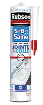 Colle Joint Silicone polymère Salle de bain Saine transparent 280 ml RUBSON