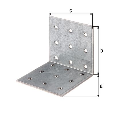 Equerres multi-trous 60 x 60 x 60 mm par 15 ALBERTS