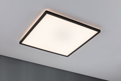 Plafonnier LED carré noir 420mm 3000K 22W ATRIA SHINE PAULMANN