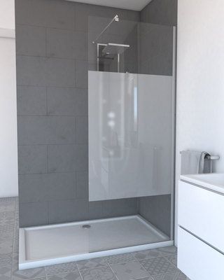 Paroi de douche Parma dépoli 80 x 200 x 0,8 cm AURLANE