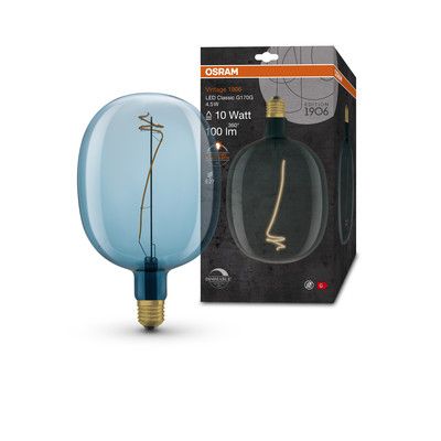 Ampoule LED Ballon E27 Bleu variable 4,5W=100 lumens Blanc chaud OSRAM